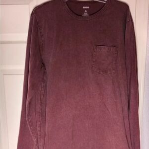 Sonoma Goods For Life Xl 100%Cotton Mahogany Lngslvs Pocket Waffle Men's Shirt.